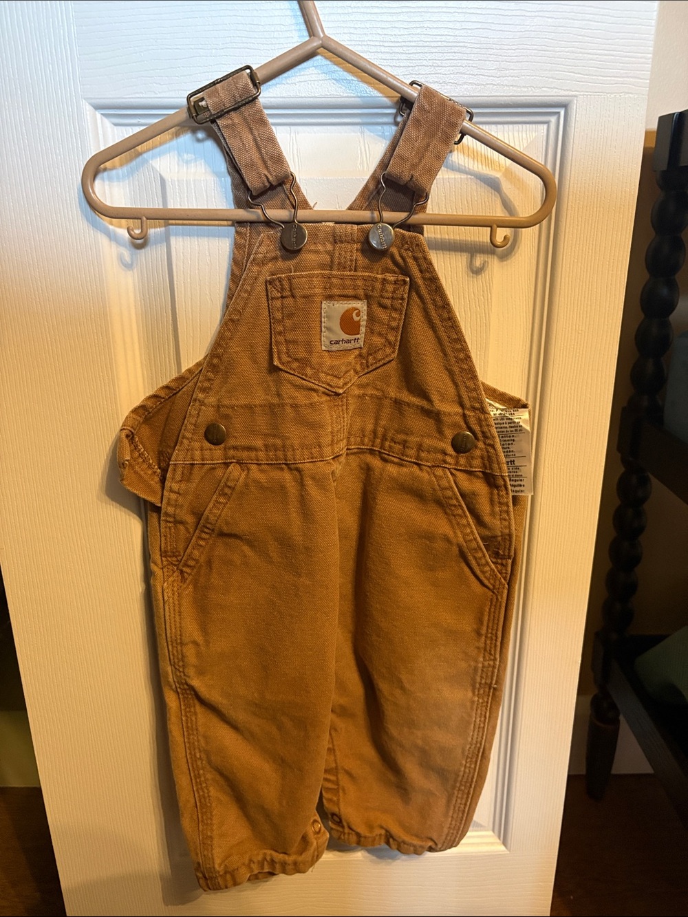 Carhartt Kids Tan Brown Bib Overalls